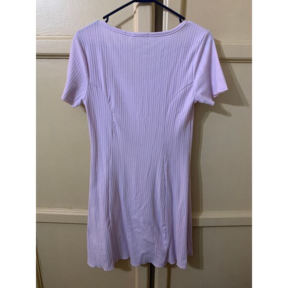 Vans Pink Oh Snap Rib Flare Scoop Neck Skater Dress Size Medium - Picture 6 of 10